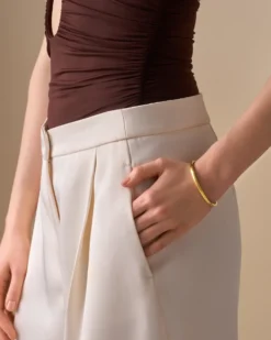 Bijou Brigitte Edelstahlschmuck In Gold|Armbänder Gold>Armreif - Basic Shine gold