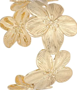 Bijou Brigitte Armbänder Gold|Armreifen>Armreif - Chunky Flower gold