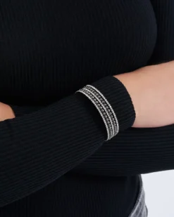 Bijou Brigitte Armreifen>Armreif - Dark Glam grau, silber