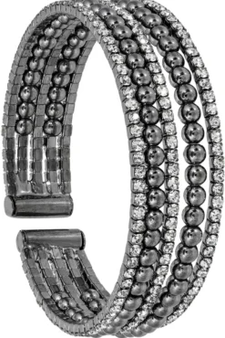 Bijou Brigitte Armreifen>Armreif - Dark Glam grau, silber