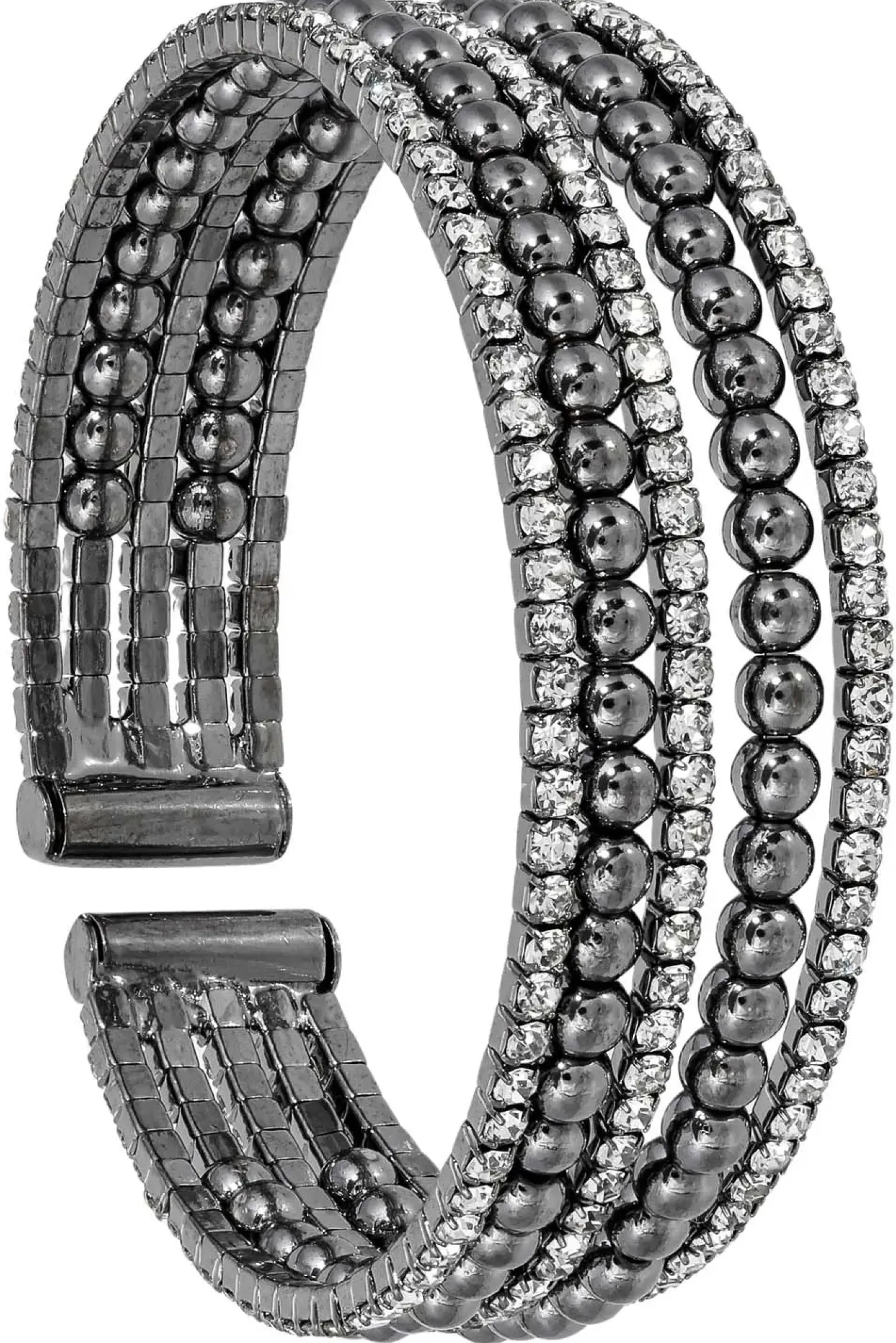 Bijou Brigitte Armreifen>Armreif - Dark Glam grau, silber