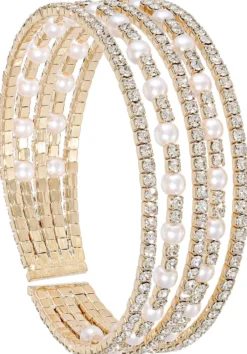 Bijou Brigitte Armbänder Gold|Perlenarmbänder>Armreif - Elegant Rows gold