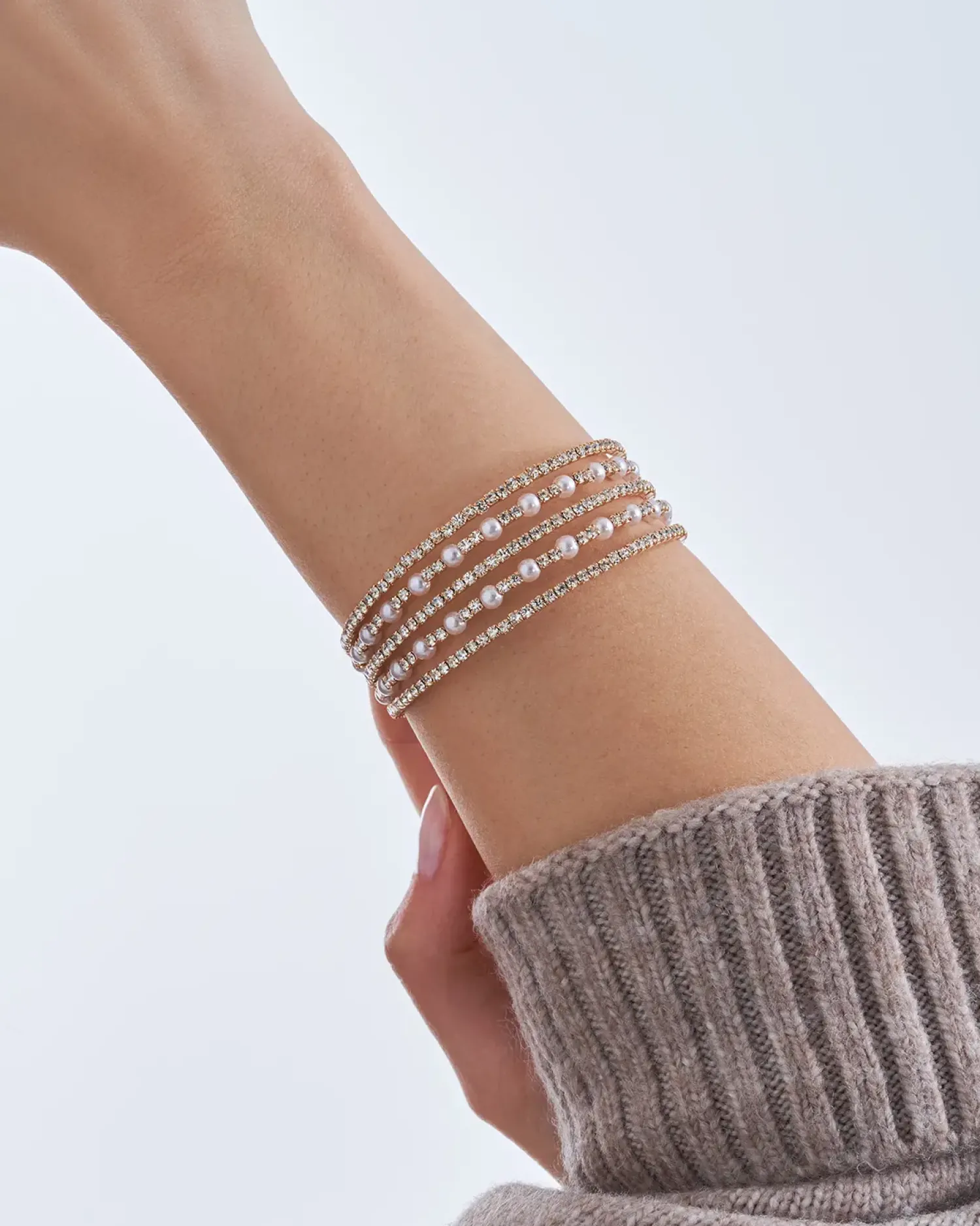 Bijou Brigitte Armbänder Gold|Perlenarmbänder>Armreif - Elegant Rows gold