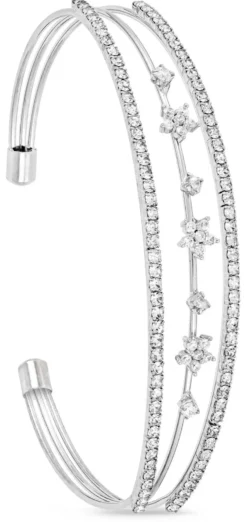 Bijou Brigitte Blumenschmuck|Armreifen>Armreif - Floral Shimmer silber