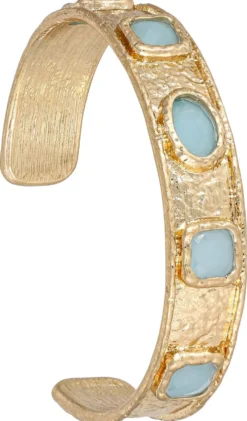 Bijou Brigitte Armbänder Gold|Boho-Schmuck>Armreif - Golden Blue gold, blau