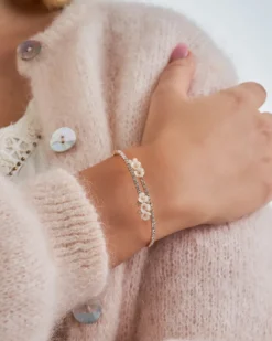 Bijou Brigitte Armbänder Gold|Blumenschmuck>Armreif - en Floral gold