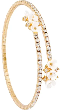 Bijou Brigitte Armbänder Gold|Blumenschmuck>Armreif - en Floral gold