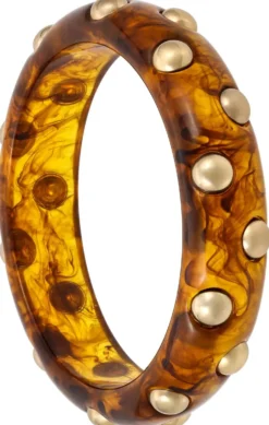 Bijou Brigitte Armbänder Gold|Boho-Schmuck>Armreif - Golden Studs gold, braun