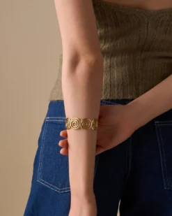 Bijou Brigitte Edelstahlschmuck In Gold|Armbänder Gold>Armreif - en Swirl gold