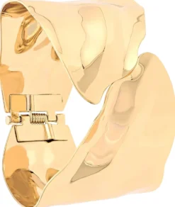 Bijou Brigitte Armbänder Gold|Boho-Schmuck>Armreif - Hammered Catch gold