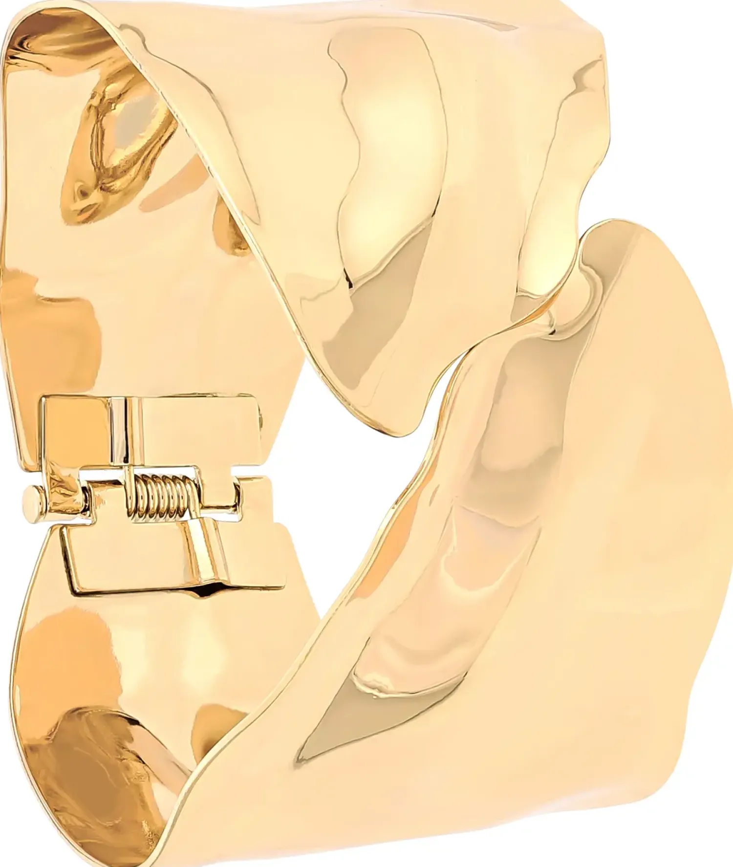 Bijou Brigitte Armbänder Gold|Boho-Schmuck>Armreif - Hammered Catch gold