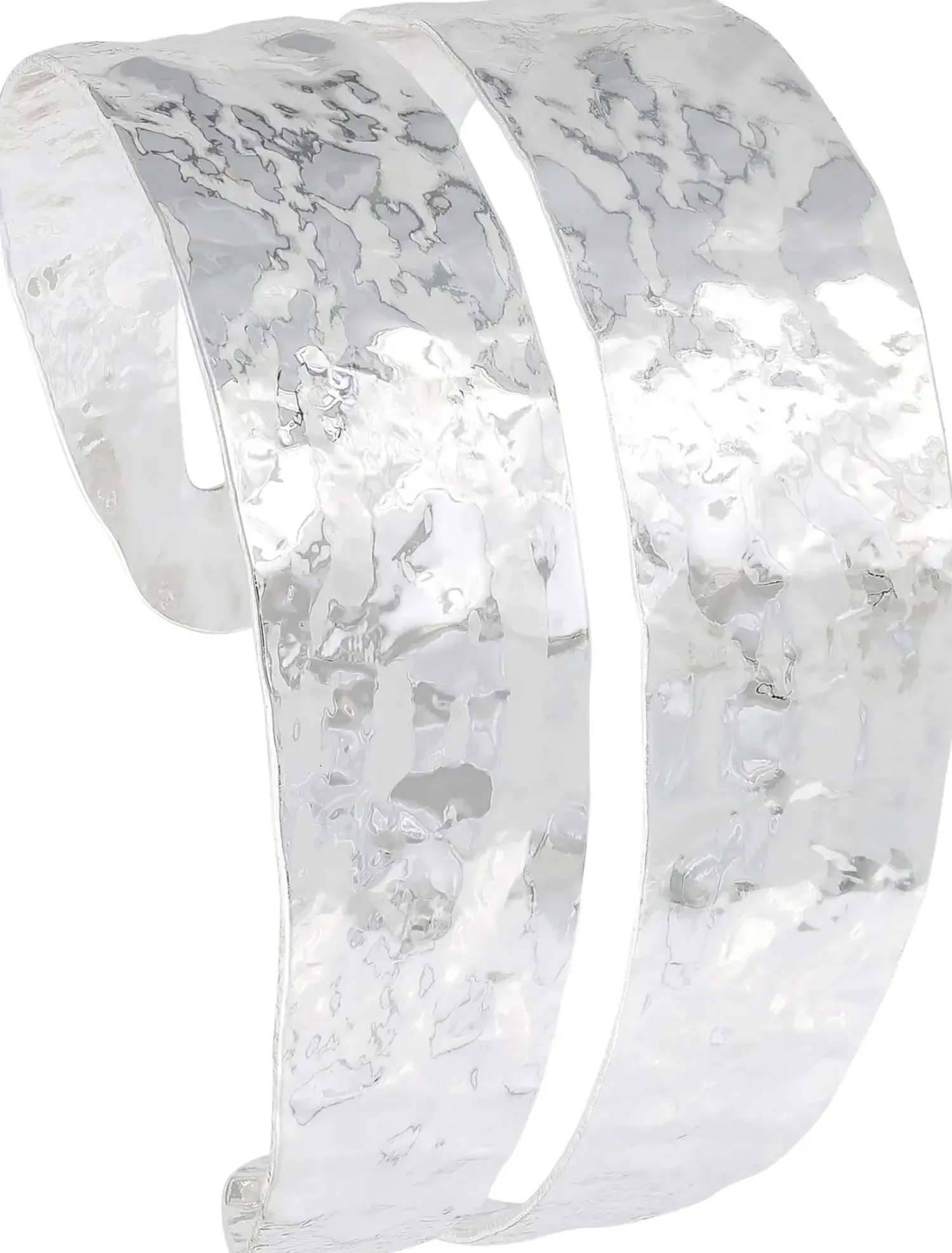 Bijou Brigitte Basics|Armreifen>Armreif - Hammered Double silber