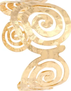 Bijou Brigitte Armbänder Gold|Boho-Schmuck>Armreif - Hammered Spiral gold