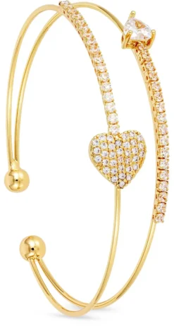 Bijou Brigitte Armbänder Gold|Für Bestimmte Personen>Armreif - Heart Rows gold