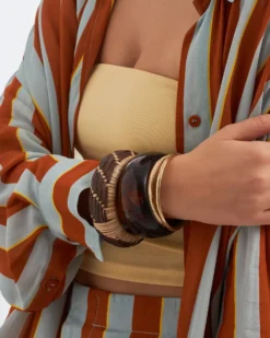 Bijou Brigitte Boho-Schmuck|Armreifen>Armreif-Set - Boho Sunset braun