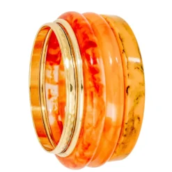 Bijou Brigitte Armbänder Gold|Armreifen>Armreif-Set - Golden Amber gold, orange