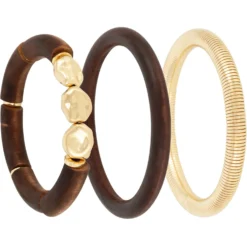 Bijou Brigitte Armbänder Gold|Armreifen>Armreif-Set – Golden Earth braun, gold