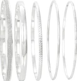 Bijou Brigitte Armreifen>Armreif-Set - Silver Essentials silber