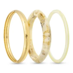 Bijou Brigitte Armbänder Gold|Armreifen>Armreif-Set - Soft Marble beige, gold