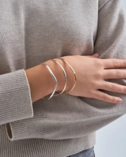 Bijou Brigitte Armbänder Gold|Basics>Armreif-Set - Wavy Trio gold, roségold, silber