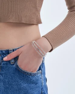 Bijou Brigitte Armreifen>Armreif - Silver Lines silber