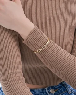 Bijou Brigitte Armbänder Gold|Armreifen>Armreif - Sparkling Bow gold