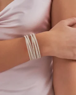 Bijou Brigitte Brautschmuck|Hochzeitsgäste>Armreif - Sparkling Mesh silber