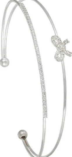 Bijou Brigitte Armreifen>Armreif - Sparkling Ribbon silber