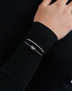 Bijou Brigitte Armreifen>Armreif - Sparkling Ribbon silber