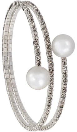 Bijou Brigitte Perlenarmbänder>Armreif - Sparkling Whirl silber