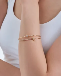 Bijou Brigitte Armbänder Gold|Armreifen>Armreif - Starburst Shine gold