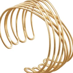 Bijou Brigitte Armbänder Gold>Armreif - Woven gold