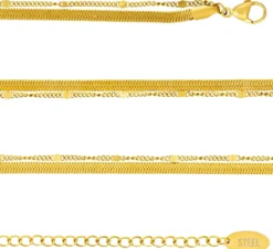 Bijou Brigitte Wasserfester Schmuck>Bauchkette - en Dots gold