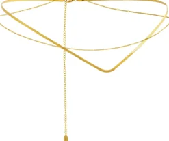 Bijou Brigitte Wasserfester Schmuck>Bauchkette - en Dots gold