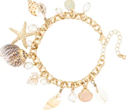 Bijou Brigitte Armbänder Gold|Maritimer Schmuck>Bettelarmband - Beach Love gold