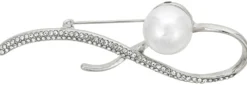 Bijou Brigitte Broschen>Brosche - Big pearl weiß, silber