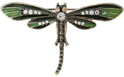 Bijou Brigitte Broschen>Brosche - Green Dragonfly grün