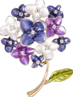 Bijou Brigitte Broschen>Brosche - Lilac Flower lila, mehrfarbig
