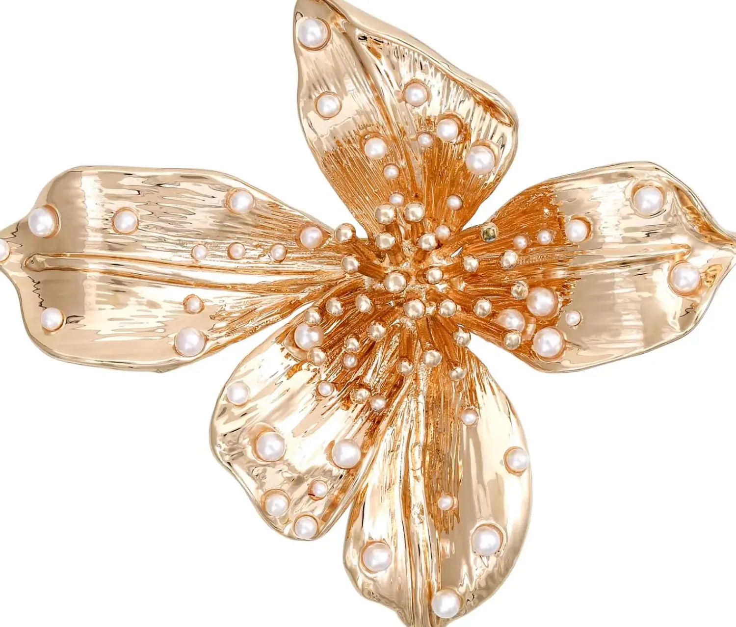 Bijou Brigitte Broschen>Brosche - Metal Flower gold