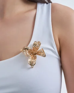 Bijou Brigitte Broschen>Brosche - Metal Flower gold