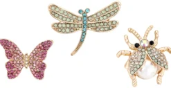 Bijou Brigitte Broschen>Broschen-Set - Flying Insects mehrfarbig