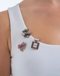 Bijou Brigitte Broschen>Broschen-Set - Glam Trio rosa