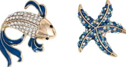 Bijou Brigitte Maritimer Schmuck|Broschen>Broschen-Set - Ocean Duo gold, blau