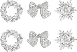 Bijou Brigitte Broschen>Broschen-Set - Winter Trio silber