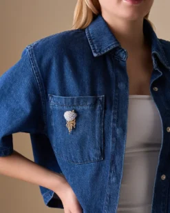 Bijou Brigitte Broschen>Brosche - Ocean Drift gold, blau