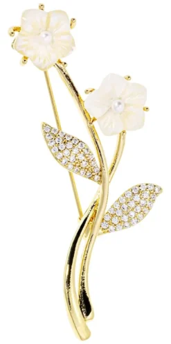 Bijou Brigitte Broschen>Brosche - Pearly Blossom gold