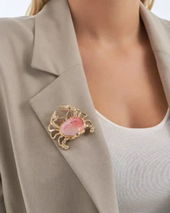 Bijou Brigitte Broschen|Maritimer Schmuck>Brosche - Perfekt Shell gold, orange