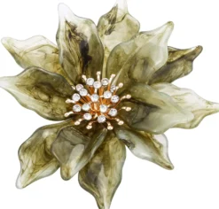 Bijou Brigitte Broschen>Brosche - Sage Flower grün