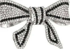 Bijou Brigitte Broschen>Brosche - Shiny Bow schwarz, silber