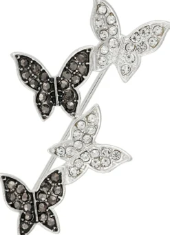 Bijou Brigitte Broschen>Brosche - Silver Butterfly schwarz, silber